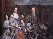 John Michael Wright The Family of Sir Robert Vyner seated before the garden at Swakeleys oil painting artist